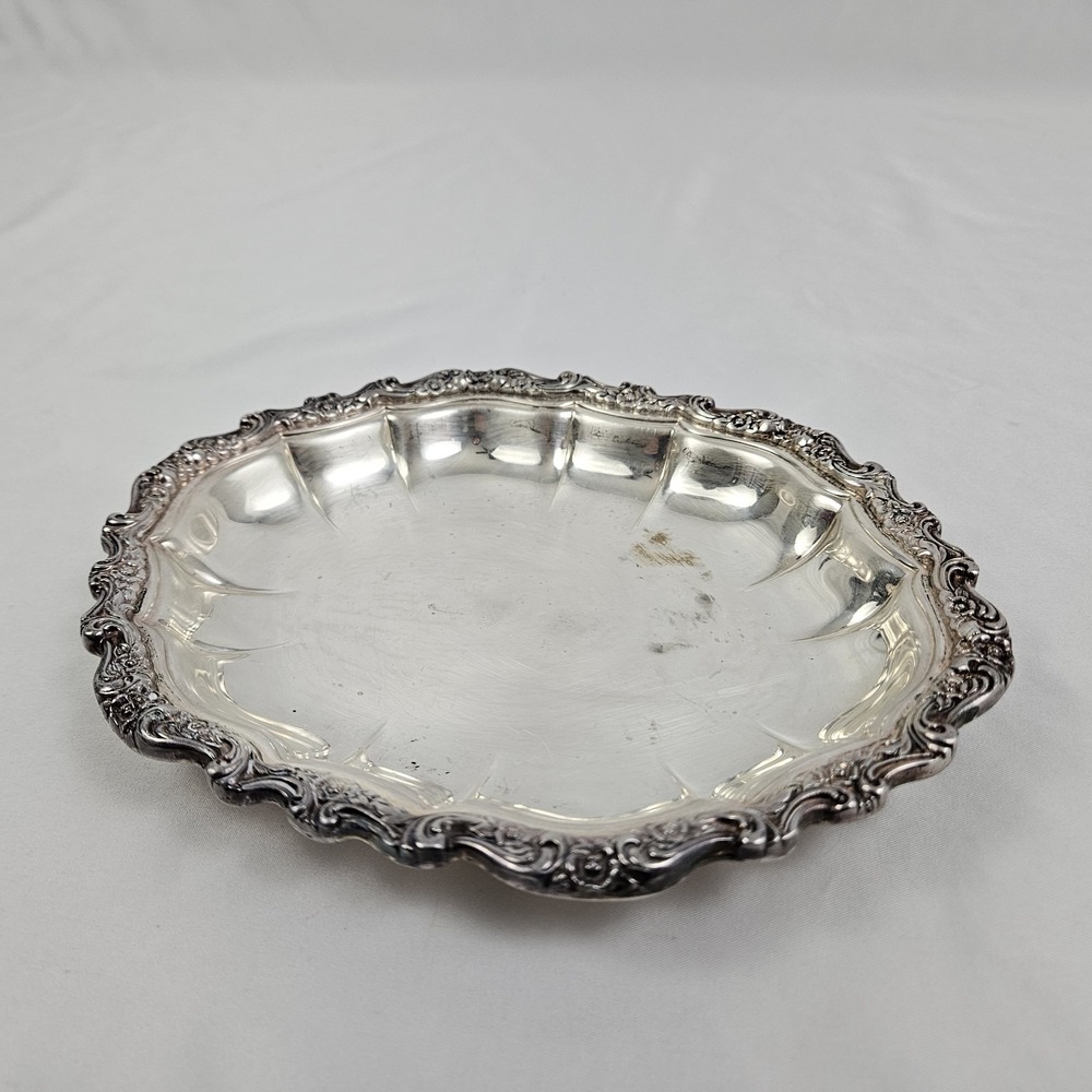 Vintage Countess Silverplate Card Serving Tray International Silver Co